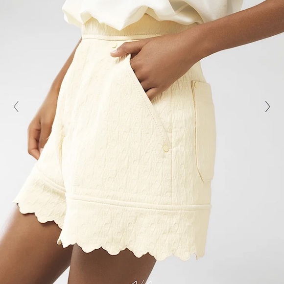 Chloe Pants - COPY - CHLOÉ - Quilted cotton jacquard shorts in beige